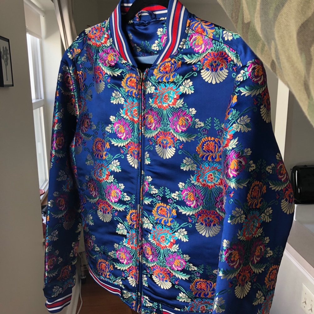 Floral Bomber Jacket
